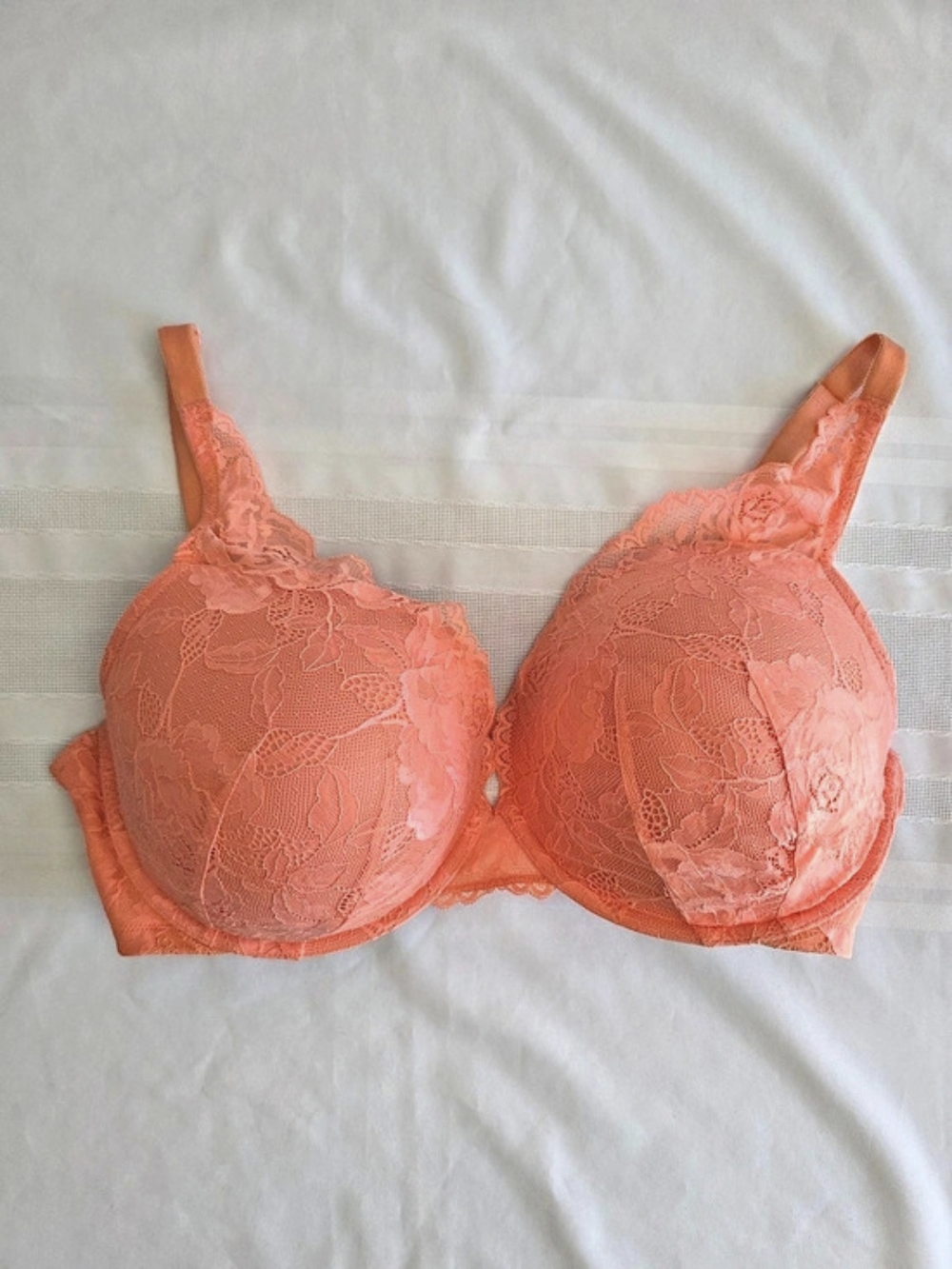 Torrid Curve Plunge Push-Up Lace Bra Lace Underwire Bra in Orange Size 44DDD